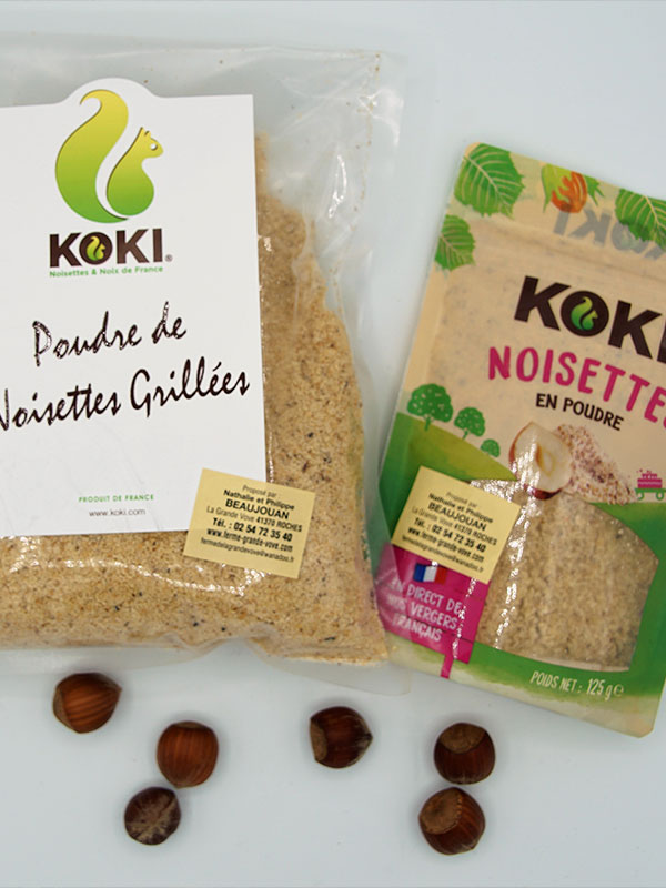 Poudre de noisettes grillées